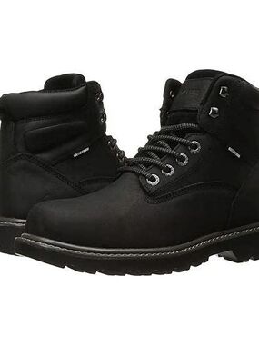 Wolverine Men's Black Waterproof Work Boots